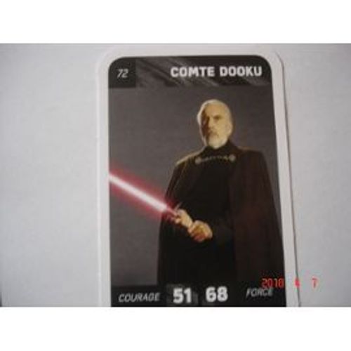 Carte Leclerc Star Wars 2018 Comte Dooku Numéro 72
