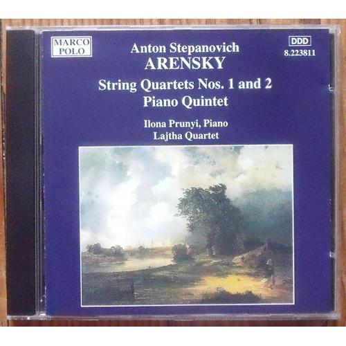 Anton Stepanovich Arensky String Quartets 1 Et 2 Piano Quintet