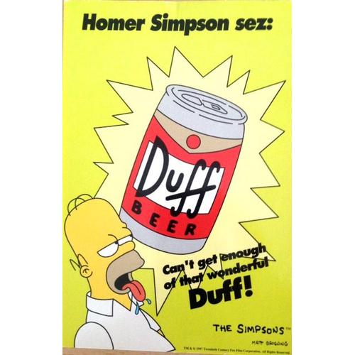 The Simpsons - Duff Beer - 10x15cm - Carte Postale