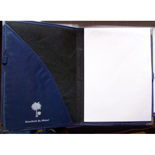 Conférencier, A4, Tissu Bleu