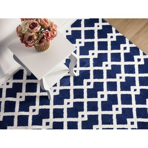 Tapis Rectangulaire Bleu 160 X 230 Cm Serres