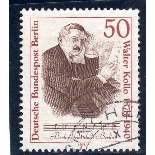 Timbre-Poste De Berlin Ouest (Centenaire De La Naissance De Walter Kollo, Compositeur DOpérettes)