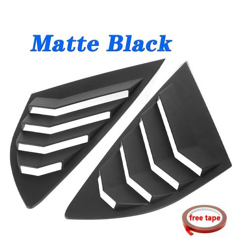 Noir Mat - Couvercle De Volet De Fenêtre D'aération Latérale Arrière De Voiture, Persiennes De Pelle, Ford Mondeo Kt2013 2014 2015 2016 2017 2018 2019 2020 2021, 1 Paire