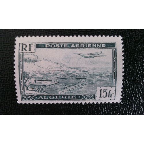 Timbre Algerie Yt Pa 3 1946 Potez 56 Avion Sur Le Port D'alger