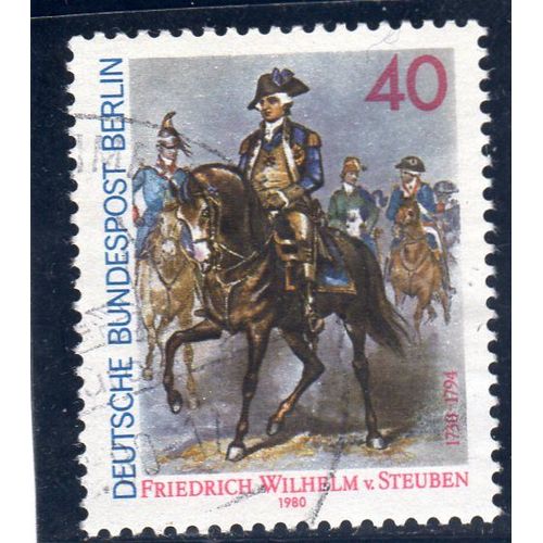Timbre-Poste De Berlin Ouest (250ème Anniversaire De La Naissance Du Général Fiedrich Wilhelm Von Steuben)