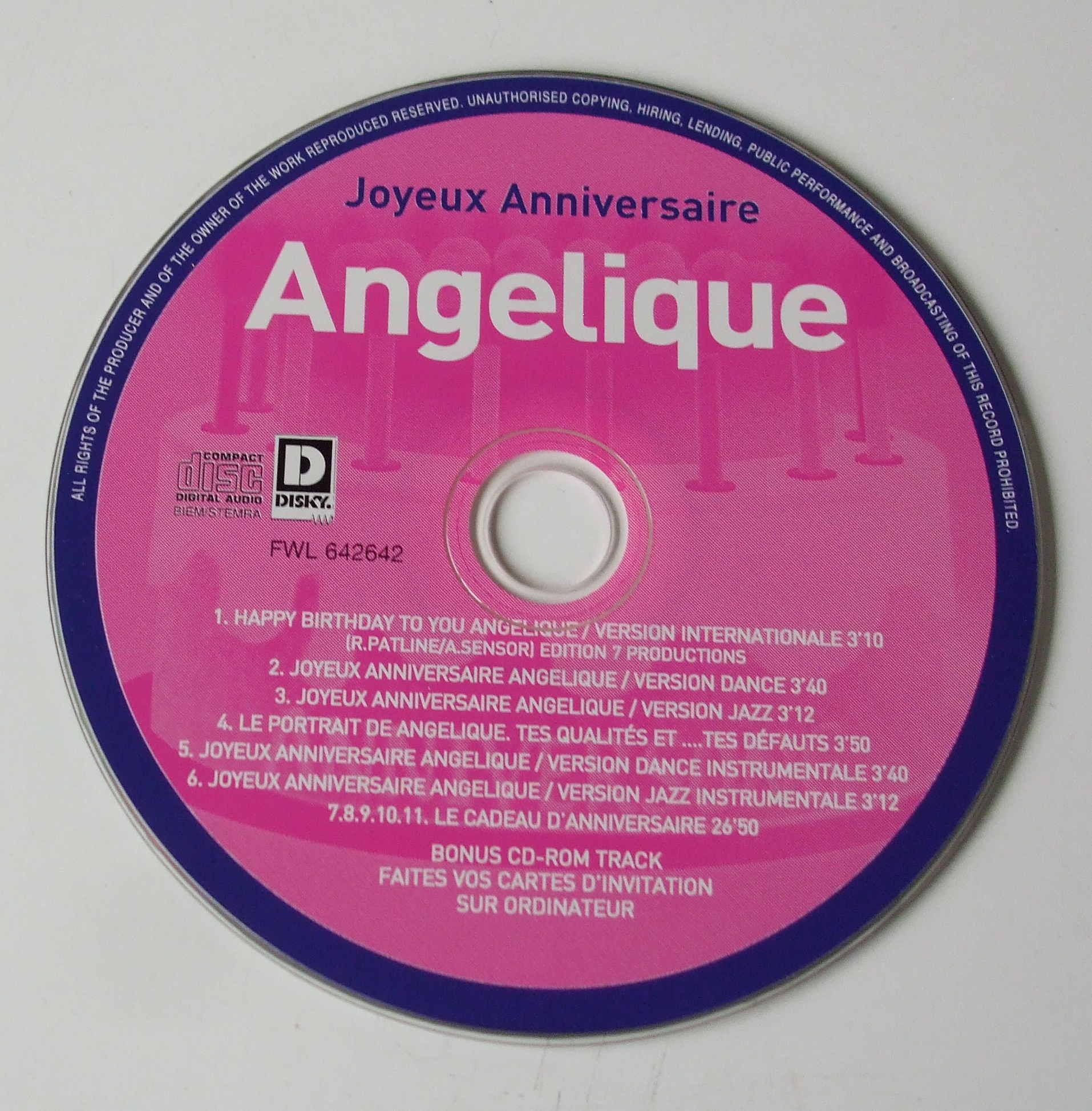 Joyeux Anniversaire Angelique Cd Rakuten