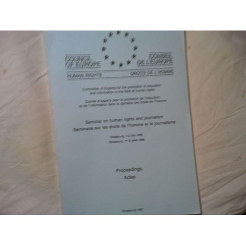Séminaire Sur Les Droits De L'Homme Et Le Journalisme