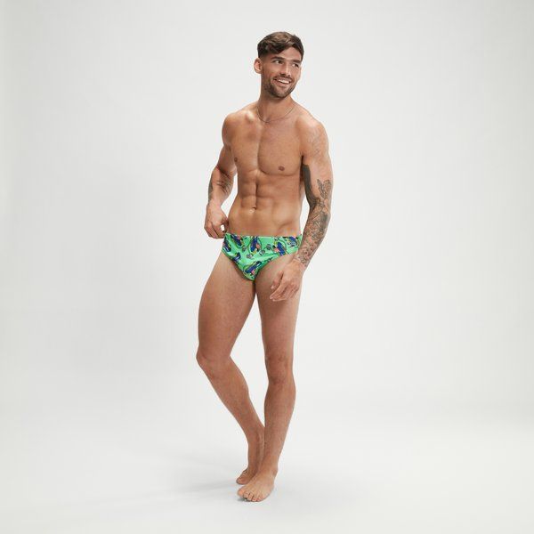 Slip De Bain Homme Escape 5 Cm Vert