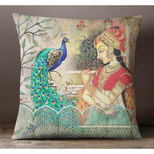 S4sassy Mughal Imprimer Coussin Carré Coussin Décoratifs Pour La Maison-Multicolor