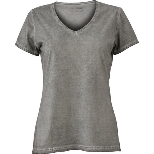 T-Shirt Style Boh?Mien Col V Femme Jn975 - Gris Clair
