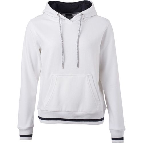 Sweat Shirt À Capuche Femme - Jn777 - Blanc