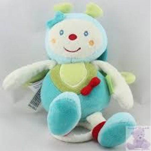 Doudou Musical Papillon Bleu Vert Blanc Rouge Babysun