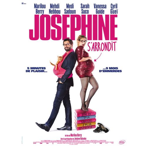 Affiche De Cinéma " Joséphine S'arrondit " - Format 120x160 Cm - De & Avec Marilou Berry Avec Mehdi Nebbou, Cyril Gueï, Sarah Suco, Josiane Balasko, Victoria Abril, Medi Sadoun - 2016
