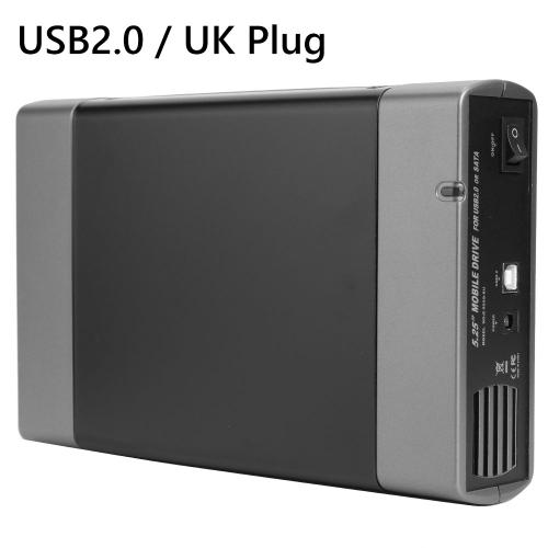 Boîtier de disque dur externe 5.25 pouces usb 2.0/vers SATA HDD SSD Support de boîtier DVD Mobile enregistrement 16 vitesses