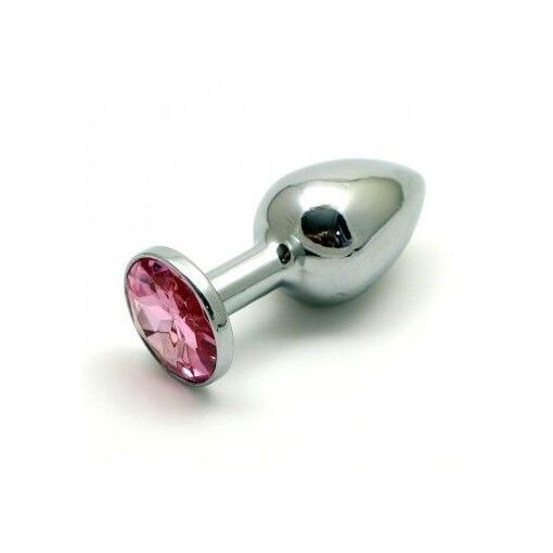 Plug Anal ROSE En Acier Inoxydable - Taille M, 80x35 Mm, 90 Gr, Avec Pochette Velours, Neuf