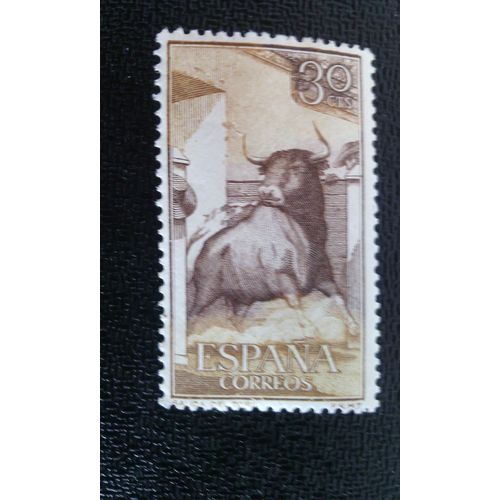 Timbre Espagne Yt 946 1960 Bovins (Bos Primigenius Taurus)