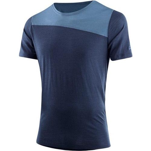 Blockshirt Merino-Tencel T-Shirt En Laine Mérinos Taille 52, Bleu