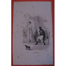 Gravure Ancienne Fin 19° Le Petit Chien D'après Jules David Graveur Verdeil