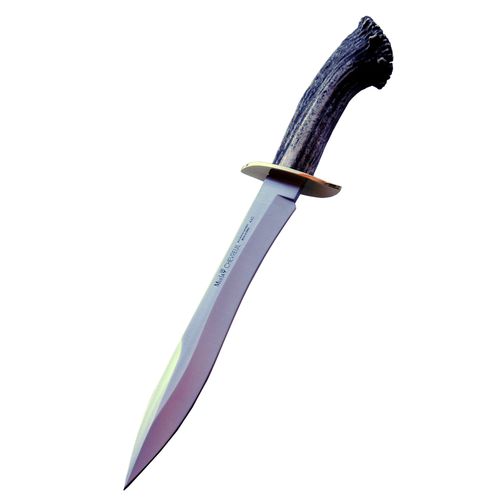 Couteau De Chasse Muela Chevreuil Chevreuil-22s, 11,5 Cm Bois Poing Avec Rosette En Laiton Et Carte Cadeau Multi-Usages +