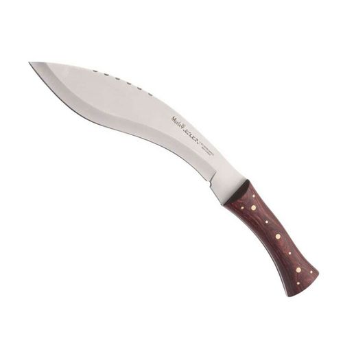 Couteau Muela Tang Kukri Kukri-26m, Isorel Poignée En Bois De Rose, Feuille 26 Cm + Carte Cadeau Multi-Usages