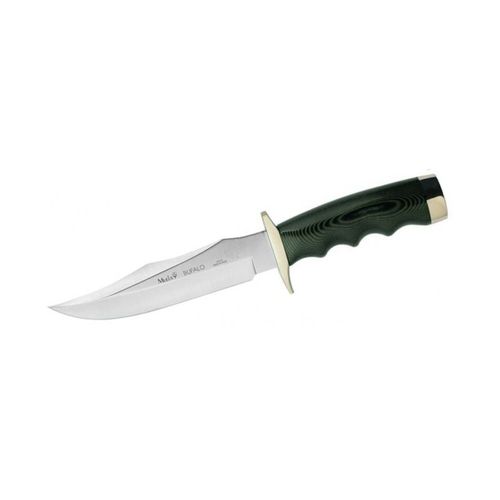 Couteau De Chasse Muela Buffalo Buffalo-17g, Poignée Verte Micarta Et Alpagas, 320 Grammes + Carte Cadeau Multi-Usages