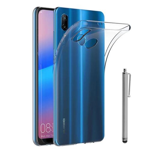 Coque Silicone Pour Huawei P20 Lite/ Nova 3e 5.84" Gel Ultraslim Et Ajustement Parfait - Transparent + Stylet