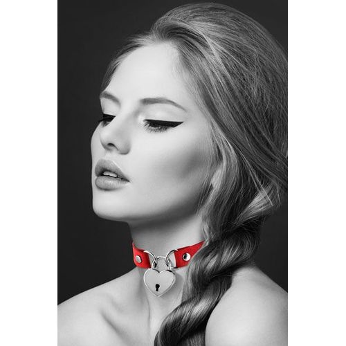 Collier Pendentif Coeur Rouge