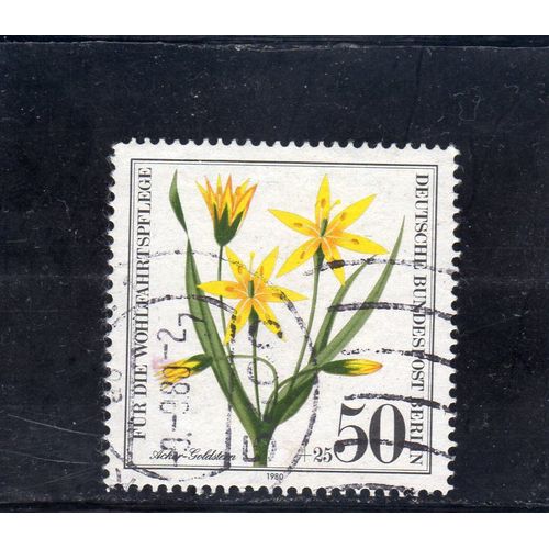 Timbre-Poste De Berlin Ouest (Fleur : Gagea Arvensis)