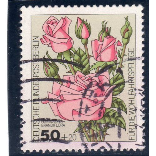 Timbre-Poste De Berlin Ouest (Rose : Floribunda Grandiflora)