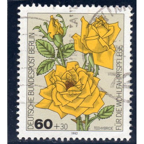 Timbre-Poste De Berlin Ouest (Rose : Hybride-Thé)