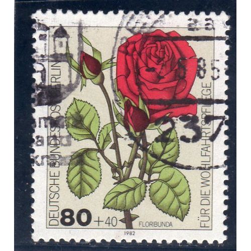 Timbre-Poste De Berlin Ouest (Rose : Floribunda)