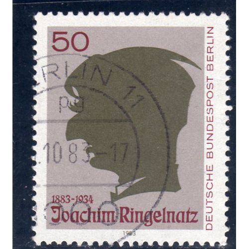 Timbre-Poste De Berlin Ouest (Centenaire De La Naissance Du Peintre Et Poète Joachim Ringelnatz)
