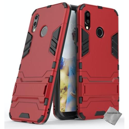 Housse Etui Coque Rigide Anti Choc Pour Huawei P20 Lite + Film Ecran - Rouge