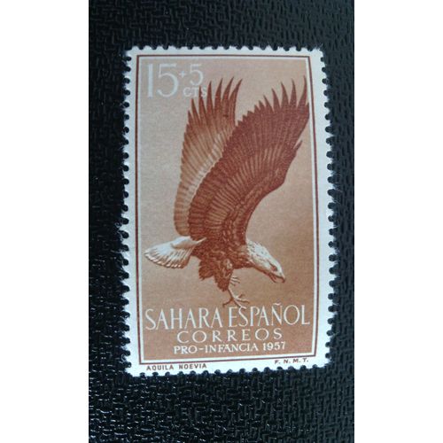 Timbre Sahara Espagnol Yt 127 1957 Aigle Pomarin (Aquila Pomarina)