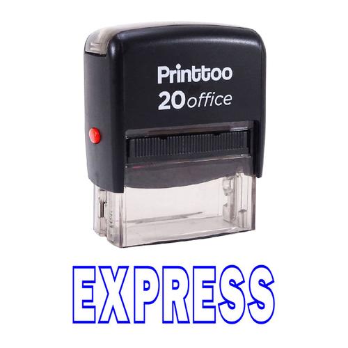 Bureau Printtoo Fixe Sur Mesure Stamp Express Auto Encrage Rubber Stamp -Bleu