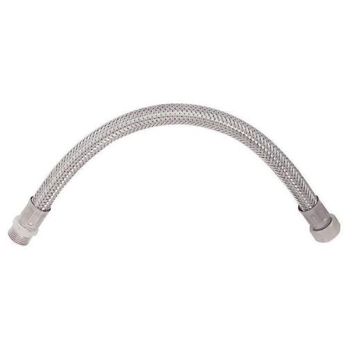 SOMATHERM Flexible Sanitaire en Inox ACS DN8 - Débit Standard - L 15cm - Mâle droit 3/8 - Femelle droit - Ecrou tournant 3/8