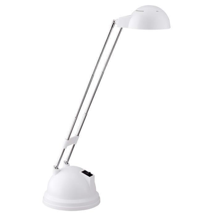 Lampe de bureau led avec rechargeur sans fil blanc - Conforama