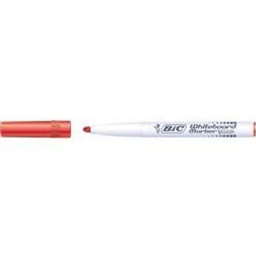 Bic - Velleda - Feutre Effaçable À  Sec Pour Tableau Blanc - Pointe Ogive - Encre Cétone Rouge - Lot De 12
