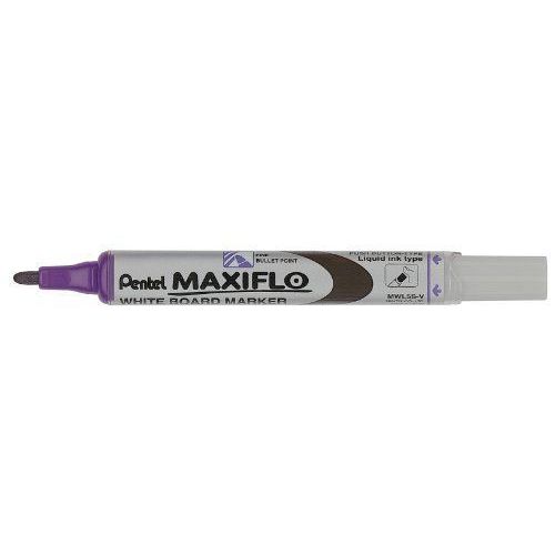 Pentel Maxiflo Lot De 12 Marqeurs Pour Tableau Blanc Pointe Conique Violet