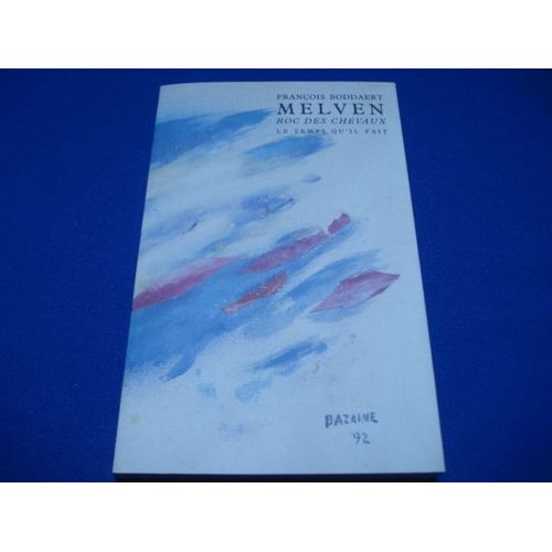 Melven. Roc Des Chevaux [Envoi De L'Auteur]