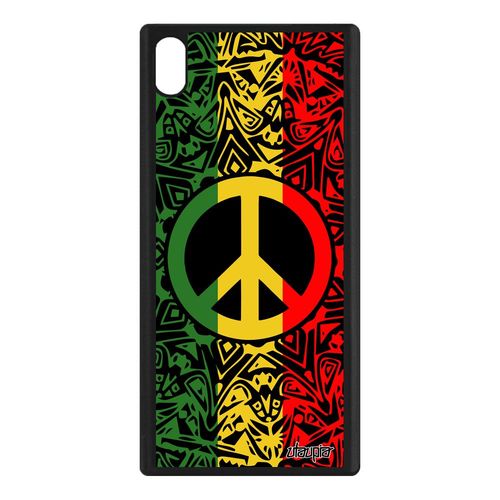 Coque Xperia Xa1 Ultra Silicone Peace And Love Jaune Ragga Telephone Yoga A Sony Xperia Xa1 Ultra