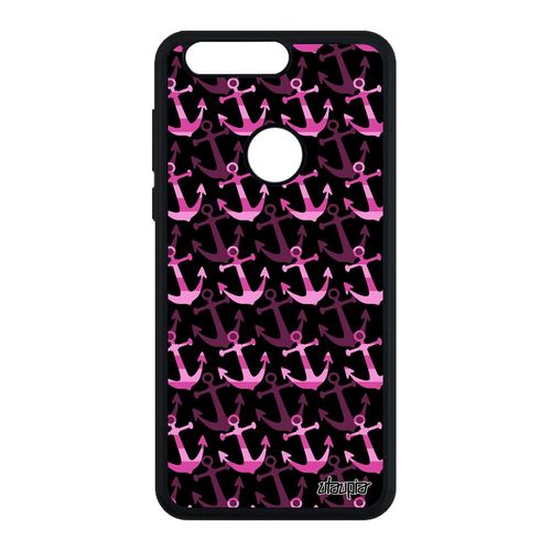 Coque Pour Honor 8 Silicone Ancre Personnalisé Rose Housse Imprimé Tapisserie De