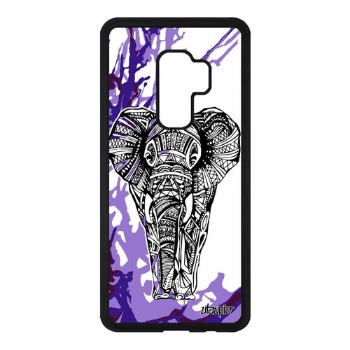 Coque S9 Plus Silicone Elephant Sagesse Violet Animal Design Art Samsung Galaxy S9 Plus