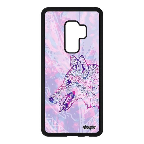 Coque Silicone Loup Galaxy S9 Plus Dessin Violet Chien Swag Ethnique De Samsung Galaxy S9 Plus