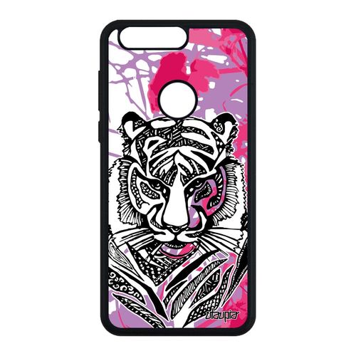 Coque Silicone Honor 8 Tigre De Protection Antichoc Rose Fleur Tribal Telephone