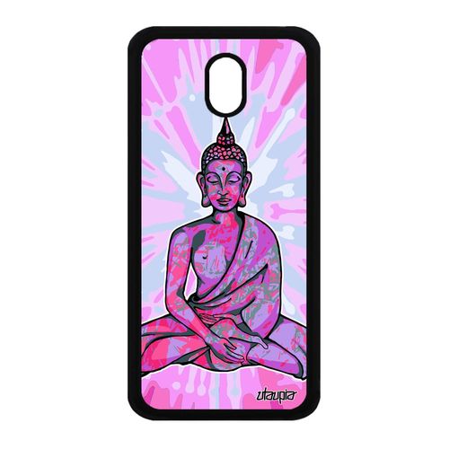 Coque Silicone Pour J3 2017 Bouddha Yoga Rose Graphique Assis De Samsung Galaxy J3 2017