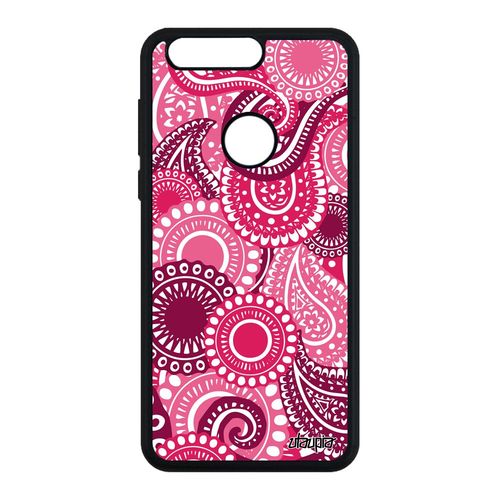 Coque De Protection Honor 8 Silicone Motif Cachemire Rose Indien Coloré 4g Motif