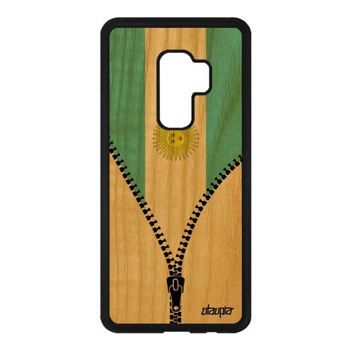 Coque S9 Plus Bois Silicone Drapeau Argentine Argentin Antichoc A Samsung Galaxy S9 Plus