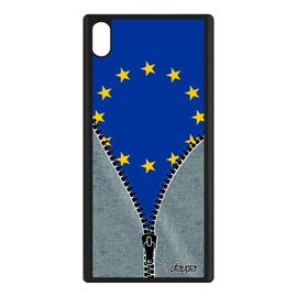 Coque Silicone Pour Xperia Xa1 Ultra Drapeau Ue Europeen Europe Rigide Case Sony Xperia Xa1 Ultra