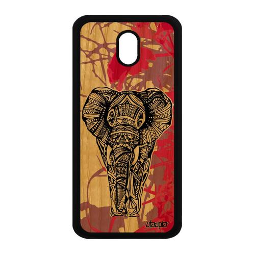 Coque Bois Samsung J3 2017 Silicone Elephant Housse Graphique Design J530 Samsung Galaxy J3 2017